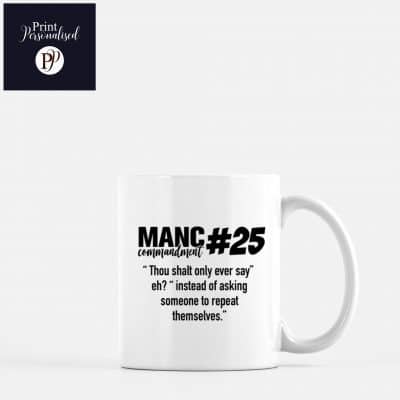 manc commandments mug