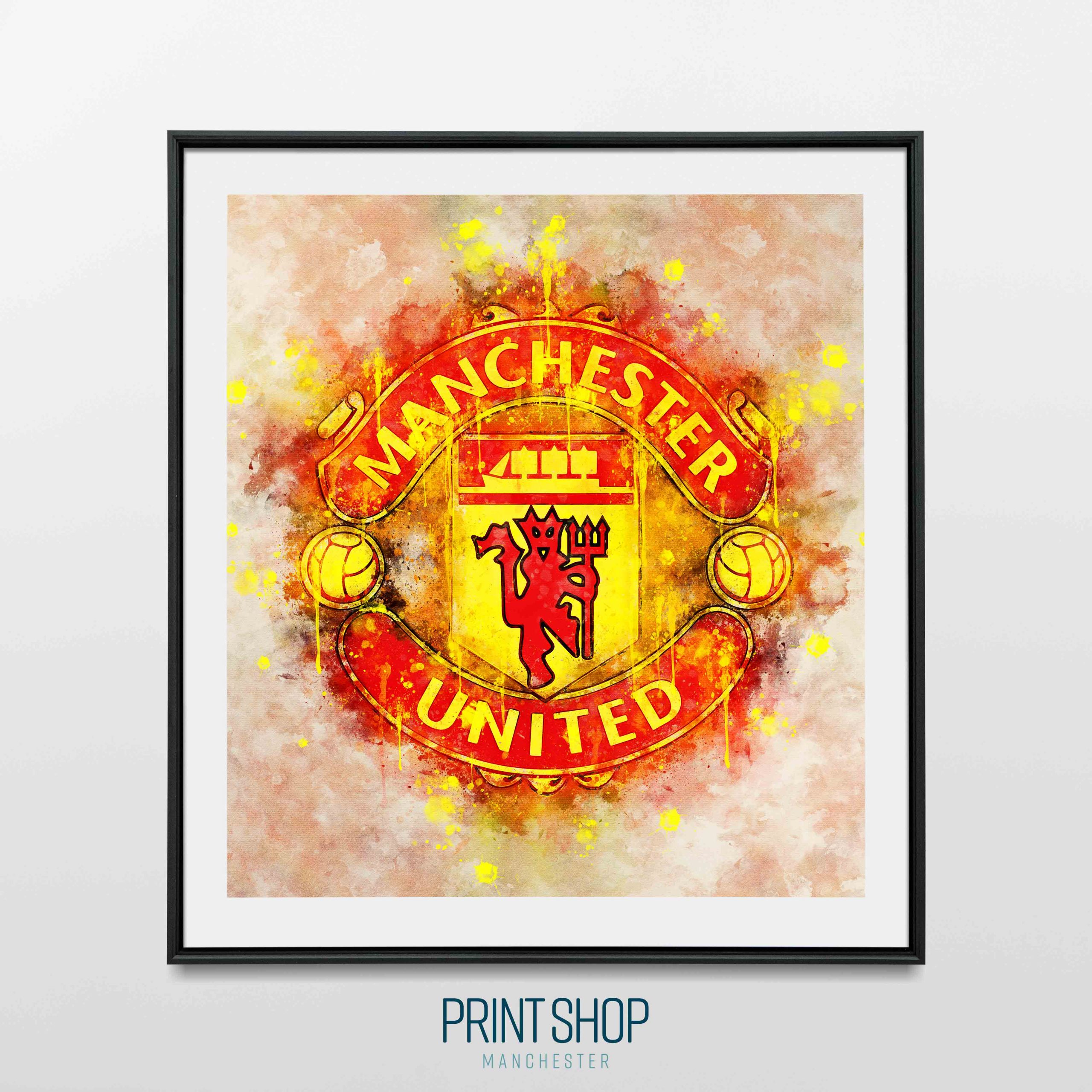 Manchester United' Wall Art Print | Canvas | Photo Block | Print  Personalised